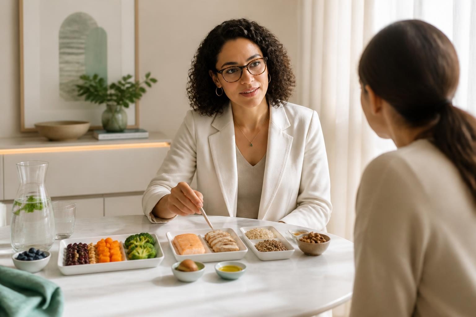 Metáfora de organización y análisis asistidos por IA en nutrición