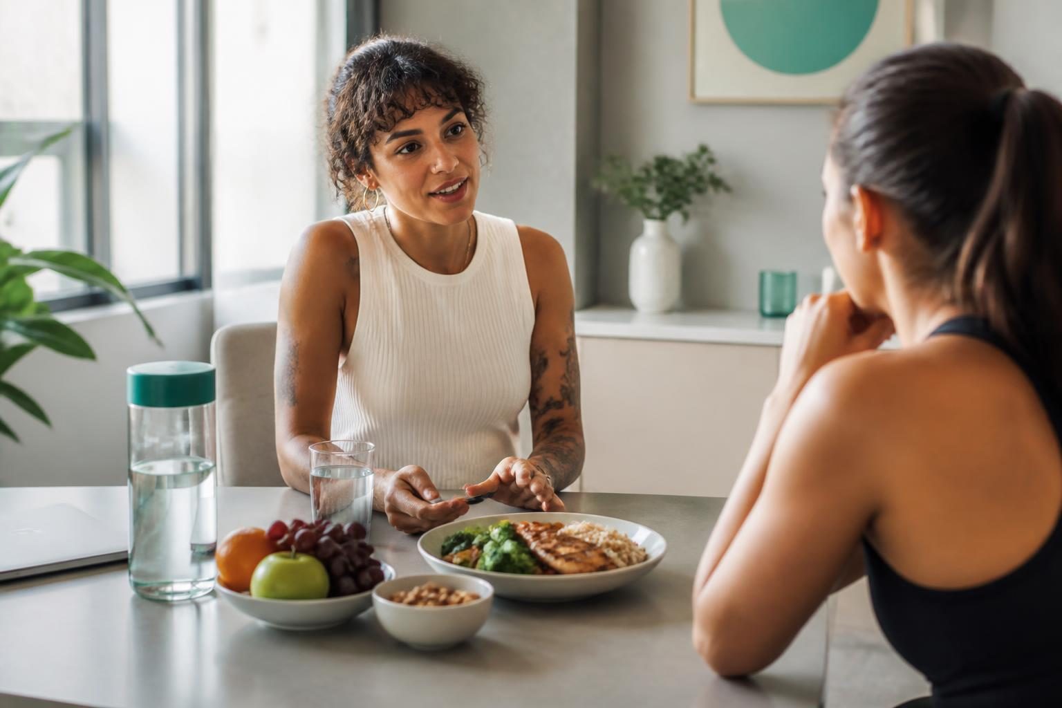 Planificación de decisiones nutricionales con comida y hábitos ordenados