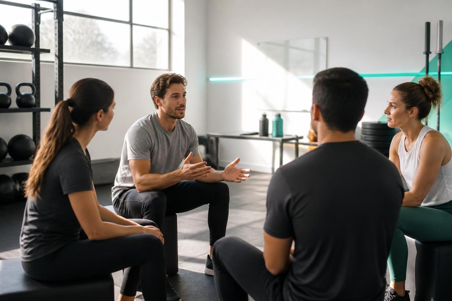 Profesional y cliente conversando con claridad y confianza