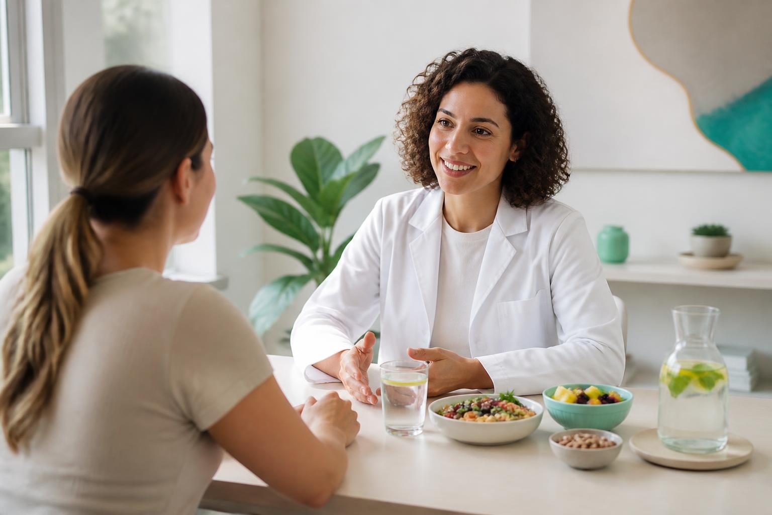 Pausa laboral con alimentos simples y saludables