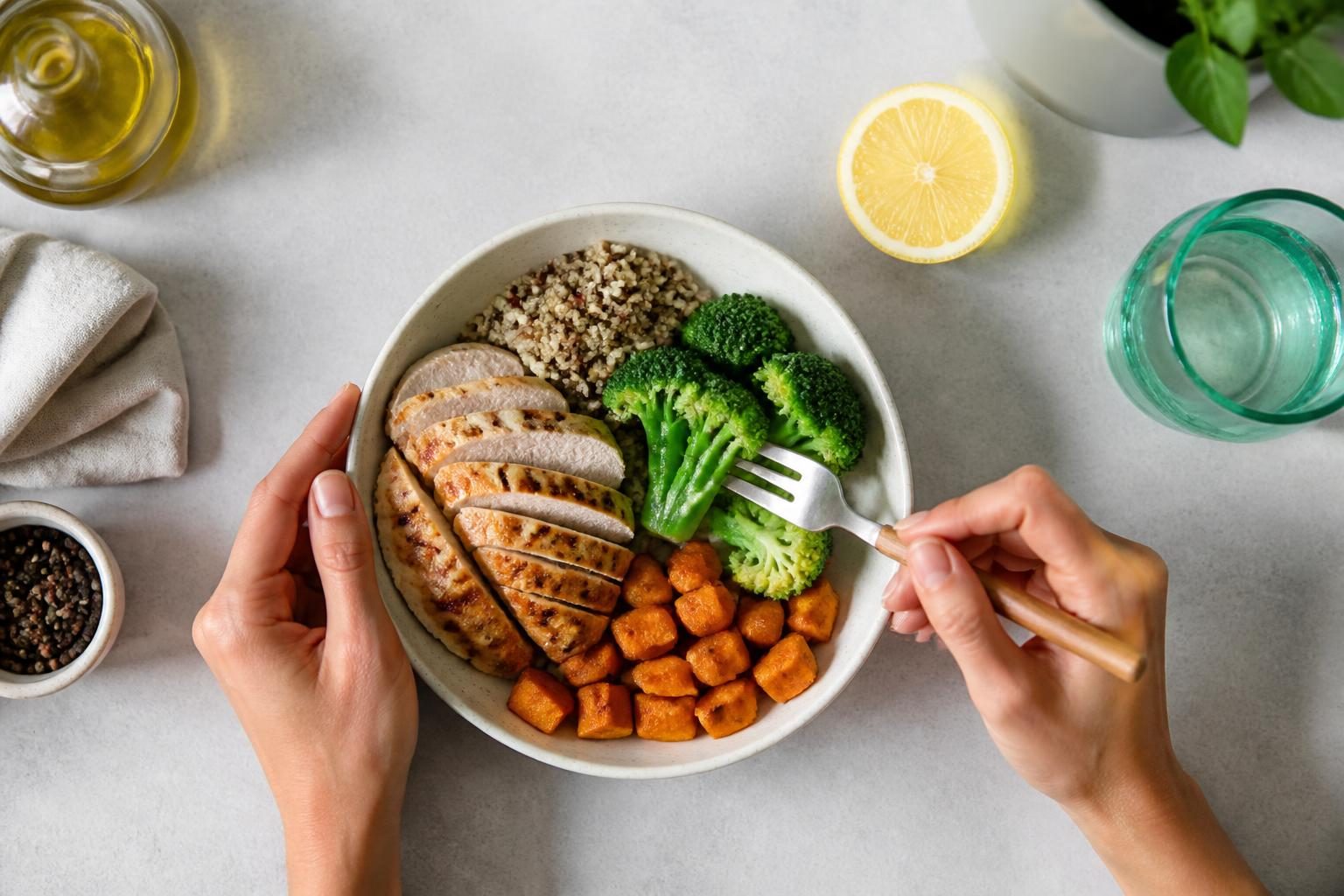 Metáfora de organización y claridad en el seguimiento nutricional